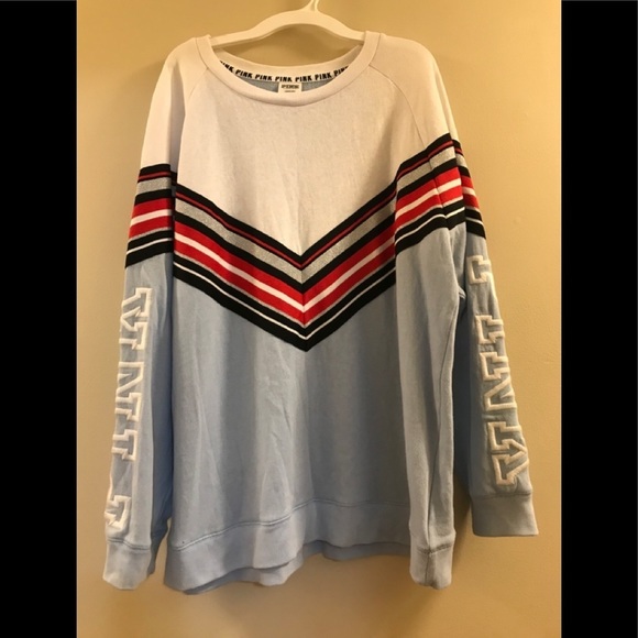 Pink Campus Tunic Pullover Sweater Blue Large - Picture 7 of 13